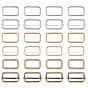 Iron Adjuster Slides Buckles, Roller Pin Buckles Slider Strap Adjuster, with Buckle Clasps, Rectangle