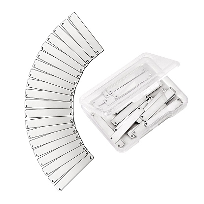 20 латунные подвески шт., штамповка пустой метки, прямоугольные