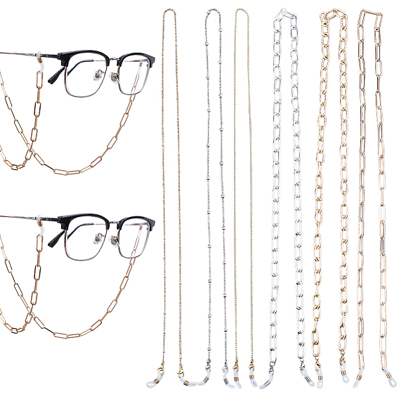 6 ПК 6 стили цепочки для очков, шейный ремешок для очков