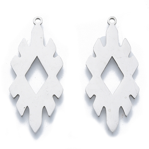 Pendentifs en acier inoxydable, charme de rhumbus