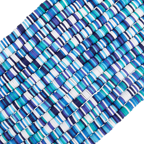 15нитки из полимерной глины ручной работы, пряди из полимерной глины, Диск / плоские круглые, для поделок ювелирных изделий, Heishi бусы