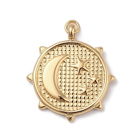 304 подвески из нержавеющей стали, с целью перехода в кольце, плоская круглая с подвеской в виде лунной звезды