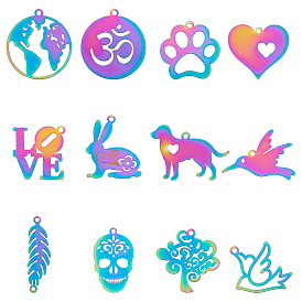 Вакуумное покрытие pvd 201 подвески из нержавеющей стали, гравированные металлические украшения, разнообразные