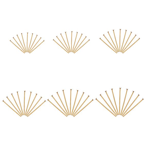 304 Stainless Steel Flat Head Pins, with Bead Container