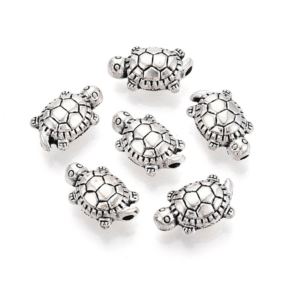 Сплавочные овальные бусины тибетского стиля , черепаха