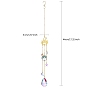 Halloween Brass Hanging Ornaments, Glass Charm and Gemstone Chip Tree of Life Suncatchers for Home Outdoor Decoration