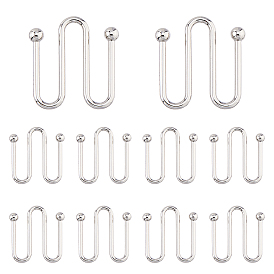 10 Pièces de clips de bikini en alliage de zinc en forme de U, pour agrafe avant de maillot de bain