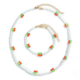 Cherry-inspired Acrylic Beaded Necklace for Women's Fashion Accessories