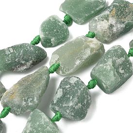 Естественный зеленый авантюрин бисер нитей, самородки