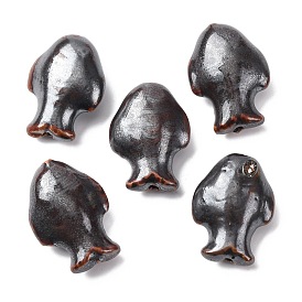 Фарфоровые эмалевые бусины ручной работы, рыба