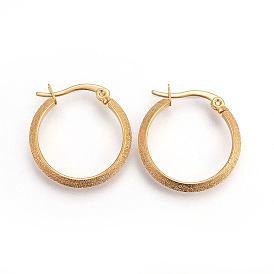 Ионное покрытие (ip) 304 серьги-кольца из нержавеющей стали, 