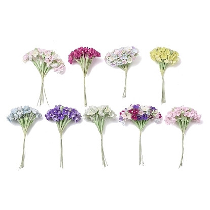 Cloth & Paper & Iron Artificial Mini Flower Bouquet for DIY Crafts, Floral Arrangements