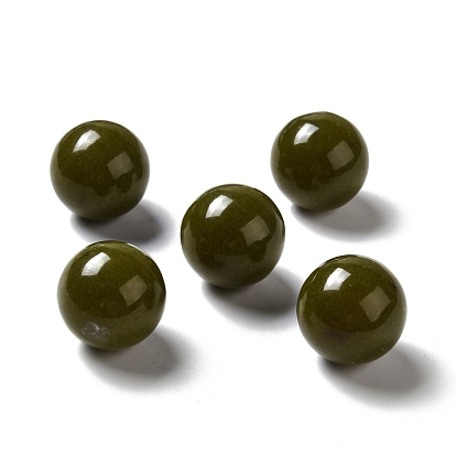 Natural TaiWan Jade Beads, No Hole/Undrilled, Round
