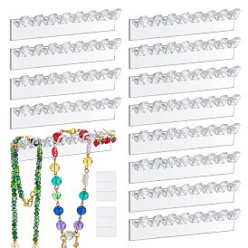 4 Juego de ganchos de plástico para colgar collares y pulseras en la pared., soporte para collar