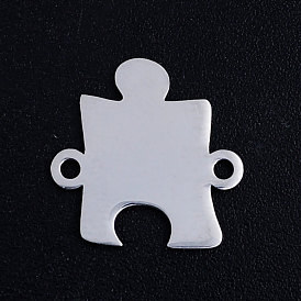 201 Stainless Steel Links Connectors, Stamping Blank Tag, Puzzle