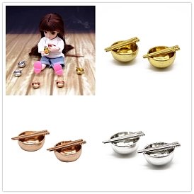 Сплав столовая посуда миска для куклы, аксессуары для кукольного домика с микро-ландшафтом, притворяясь опорными украшениями