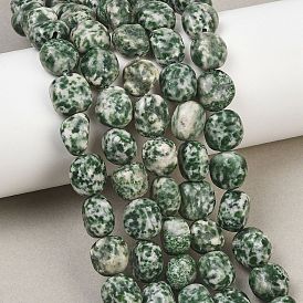 Natural Green Spot Jasper Beads Strands, Nuggets