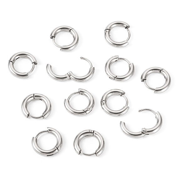 6 пары, устойчивые к потускнению 202 серьги-кольца из нержавеющей стали, гипоаллергенные серьги, с 316 хирургическими штифтами из нержавеющей стали
