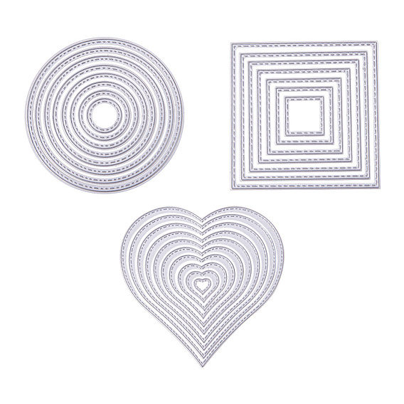 Комплекты трафаретов из углеродистой стали, Для diy записная книжка альбомная карточка, Сердце и квадрат