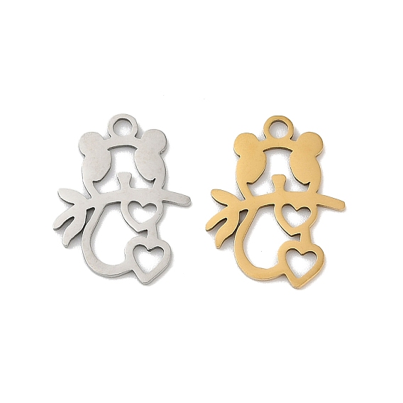 201 подвески из нержавеющей стали, подвески в форме кошки