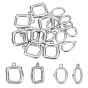 16pcs 2 Style 304 Stainless Steel Charms, Mixed Shapes