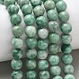 Натуральные зеленые пятна яшмовых нитей, круглые