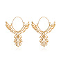 Fashion Angel Wings Earrings Ethnic Style Hollow Eagle Earrings Peace Sign Earrings Stud Earrings
