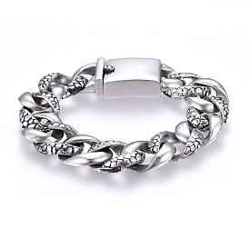 304 Stainless Steel Bracelets, with Bayonet Clasps