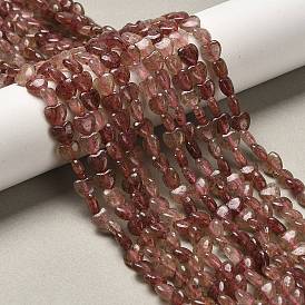 Природного кварца клубники нитей бисера, сердце