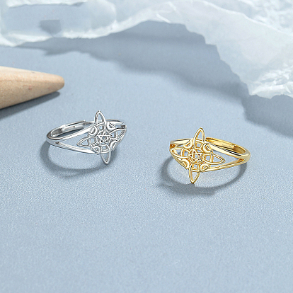 Ведьмин узел 925 кольца из стерлингового серебра для женщин