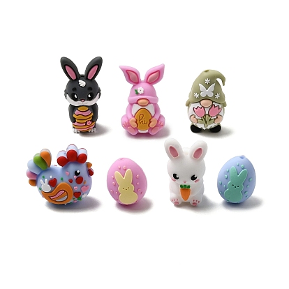 Пасхальные силиконовые фокусные бусины