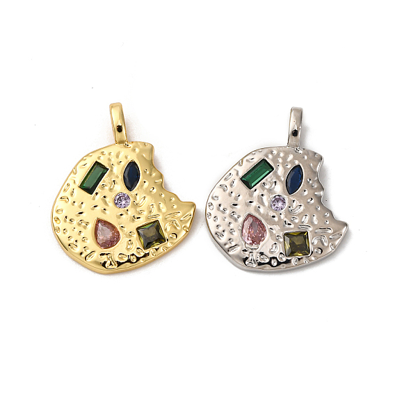 Латунные микро проложить кубического циркония подвески, самородки, долговечный, без кадмия и без свинца, стойки покрытие