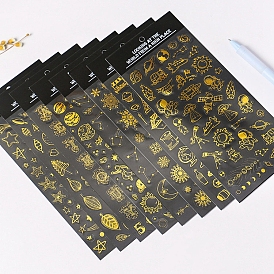 PVC Adhesive Waterproof Stickers, for DIY Photo Album Diary Scrapbook Decoration