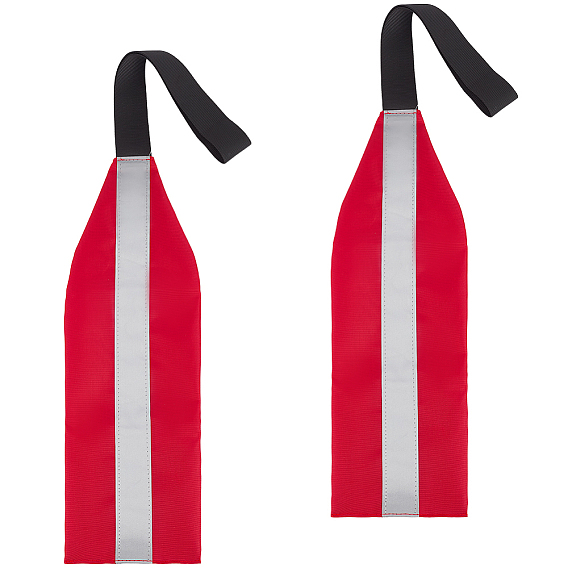 2Pcs Oxford Fabric Reflective Safety Flag for Kayaks