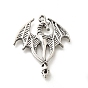 Сплавочные подвески тибетского стиля, Настройки подвески горный хрусталь, без кадмия и без свинца, дракон