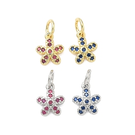 Латунные микро проложить кубического циркония прелести, цветок, с целью перехода в кольце, без кадмия и без свинца, стойки покрытие, долговечный