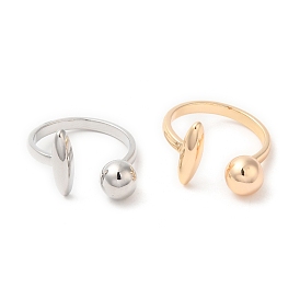 Brass Oval & Round Open Cuff Rings for Women