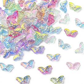 80шт. 8 цвета, гальваническое покрытие, бусины ручной работы из стекла, изготовленные методом лампового выдувания, бабочки бисер