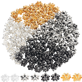 120шт 4 цвета сплава разделительные бусины, цветок