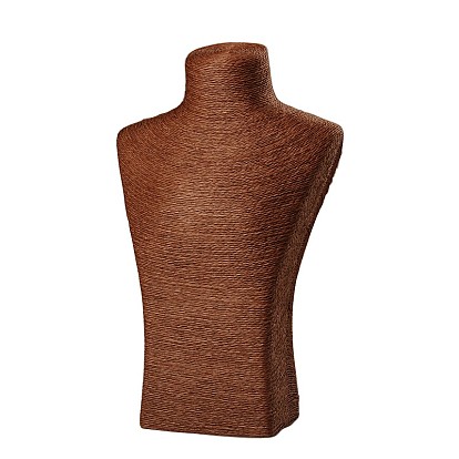 Стереоскопические ожерелье бюст дисплеи, пу манекен дисплеи ювелирных изделий, покрыта ротанга