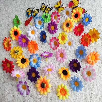 Handgemachte Seidentuch Sonnenblume, künstlicher Blumenkopf, für Hochzeitsdekoration