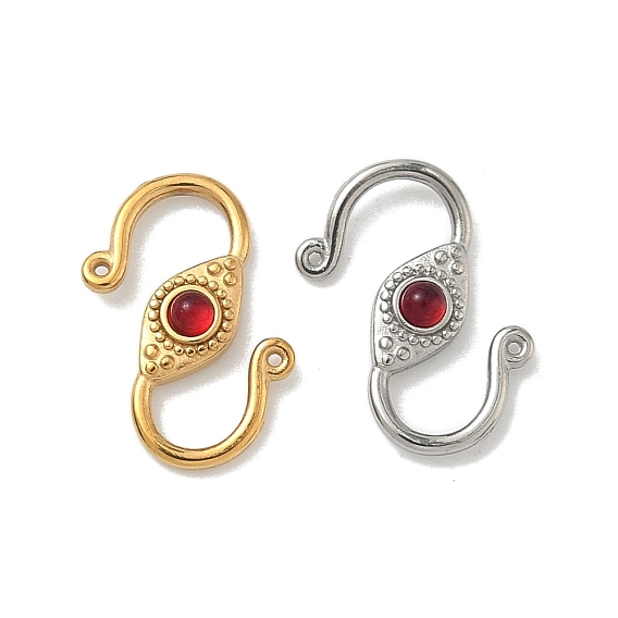 304 S-образные застежки со стразами из нержавеющей стали, глаз