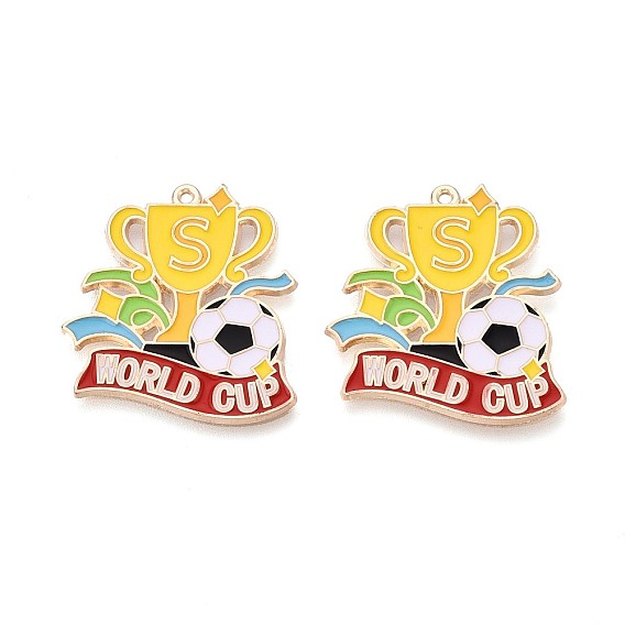 Подвески из эмали и сплава, футбольные и трофейные подвески, золотые