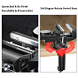 CRASPIRE 1Pc Cast Steel Table Bench Vise, Portable Bench Clamp, 360 Degree Swivel Base Clamps Fixed Tool, with 2 Pairs Non-Slip Cotton Gloves