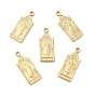 Vacuum Plating 201 Stainless Steel Pendants, Church with Virgin Mary Charm