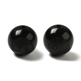 Natural Obsidian Round Beads