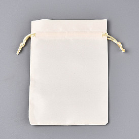 Атласные сумки на шнурке, прямоугольные, подарочная упаковка ювелирных изделий мешок для сережек упаковка браслета