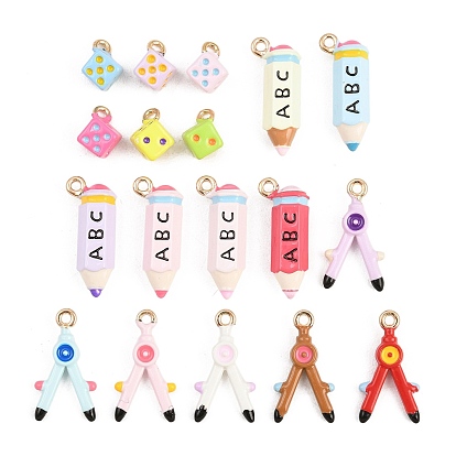 Подвески из эмали и сплава, золотой свет