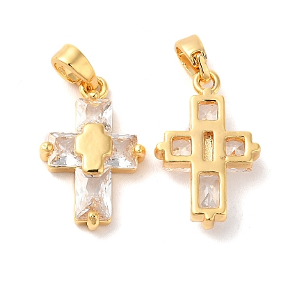 Brass with Cubic Zirconia Pendants, Cross