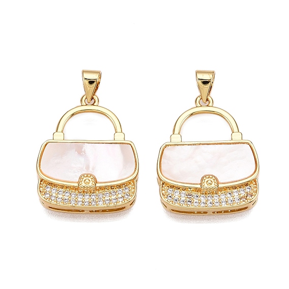 Латунные микропаве прозрачные подвески с фианитом, без кадмия и без свинца, с оболочкой, подвески для сумочек